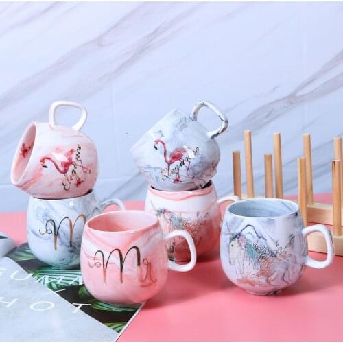 2020 new Flamingo Coffee Mugs Ceramic Mug Travel Cup Cute Breakfast cup