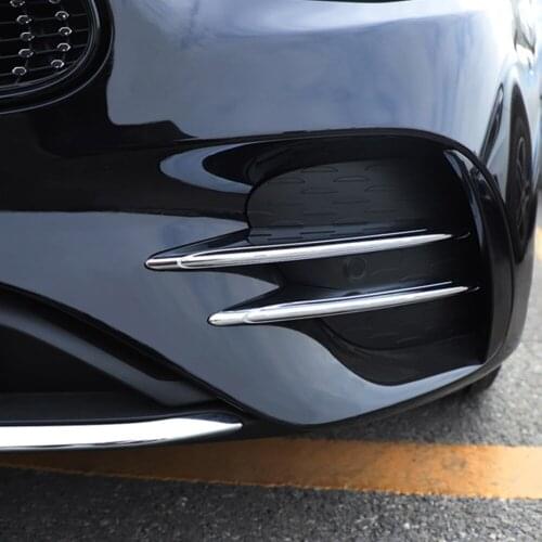 4pcsbenz Chrome Fog Light Shade Decoration For Mercedes Benz E-class Refit For Auto Decor Supplies Tools W213 E200 E300 E43 2021