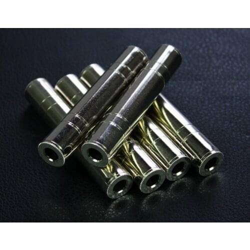 5PCS Guitar Audio Cable Extender Connector 1/4" 6.35 to 6.35 Female to Female Audio Cord Adapter Coupler Converter