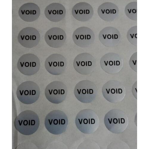 5000pcs VOID 0.39" Round 10mm Security Seal Tamper Proof Warranty Void Label Stickers