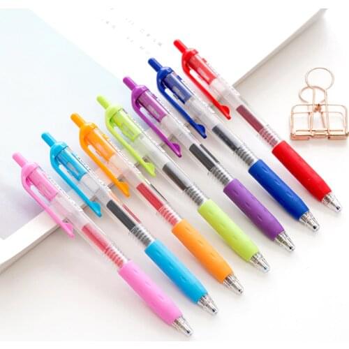 8pcs Gel Ink Pen Classic Design Fine Liner Smooth Pens Quick Dry 0.5mm Ballpoint Stationery Office School Student Writing H6427