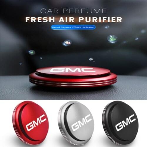 Auto Logo Rotating Car Air Freshener Perfume Interior Parts Decor Aromatherapy For GMC Savana Graphyte Yukon Envoy Granite Jimmy