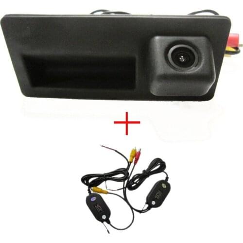 Free Shipping!!Wireless Car Trunk Handle Color HD CCD Car rear view camera Parking Reversing for Audi A4 A6 A8L S5 Q3 Q5