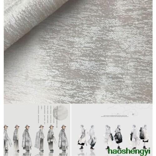 Beige marble texture porcelain texture fluff texture printed garment fabric / half meter price