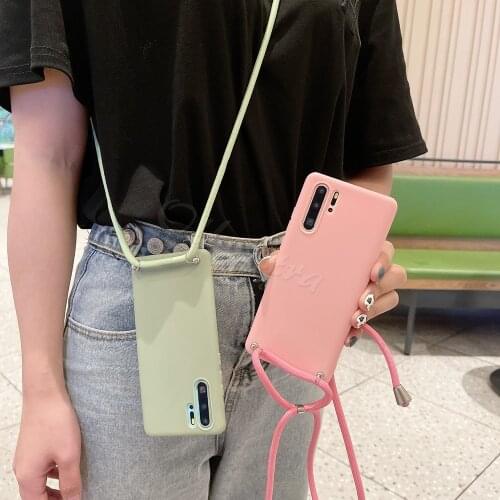 Crossbody Shoulder Strap Back Cover For Xiaomi Mi Note 10 Lite 9T 9 8 SE CC9 Pro CC9E A3 Case Necklace Lanyard Rope Chain Fundas