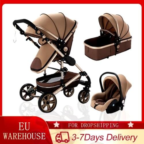 Baby Stroller Multi-functional High landscape Can Sit Reclining Light Folding strollers Two-way Eggshell Design
