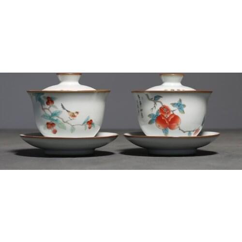 Travel Teapot Ceramic Sancai Cover Bowl Tea Tureen Teacup Hand Grasp Gaiwan Tea Bowl Tes Set Tea Cup With Filter Drinkware Home