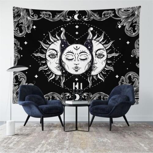 Solar-Months Meditation Yoga Black Wall Tapestry 70/100 Light RELAXING Relaxing Enjoyed