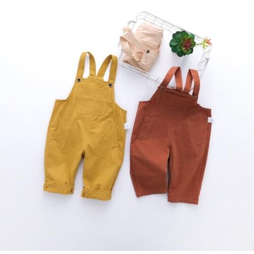 Baby Girls Jumpsuit Korean Twill Fabrics Wide Leg Braces Baby Overalls Kids Long Casual Pants Spring 1-4 Years Baby Clothes