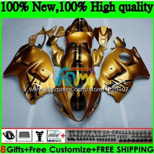 Body For SUZUKI Hayabusa GSXR Gloss golden 1300 GSXR1300 96 97 98 99 01 48BS.5 GSXR-1300 1996 1997 1998 1999 2000 2001 Fairing