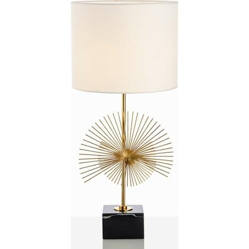 Led e27 Postmodern Fabric Marble Iron Fan Shaped LED Lamp.LED Light.Table Light.Table Lamp.Desk Lamp.LED Desk Lamp For Bedroom