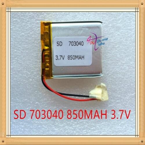 Liter energy battery navigation recorder battery 3.7V lithium battery 703040 850MAH MP3 sound recorder