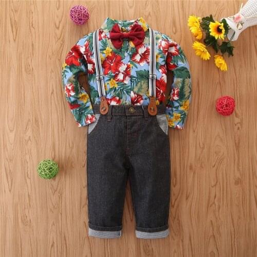 Autumn Flower Jumpsuit Baby Suit Girl Clothes Creative Modern Design Baby Suit Baby Kleding Jongen Clothes Baby Set BD50YE