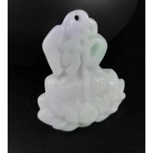 Certificate Natural Emerald Lotus Buddha Pendant Beads Necklace Charm Jewellery Fashion Accessories Hand-Carved Man Woman Amulet