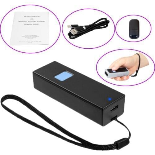EVAWGIB EV-DM2 Mini Size Protable Barcode Scanner With USB 2.4GHz Bluetooth Transmission Mode 1D & 2D Bluetooth Barcode Scanners