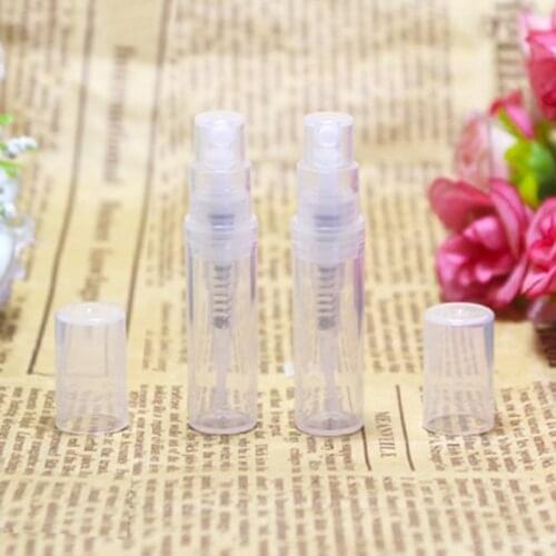 10pcs/lot 2ml Small Test Sample Container Empty Plastic Perfume Bottles Mist Spray Refillable Bottle Vial Atomizer Perfumes