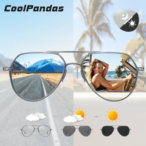 Top Quality Aluminum Photochromic Sunglasses Polarized Men Women Day Night Vision Oculos Yellow Driving Glasses gafas de sol