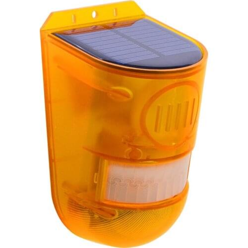 IP65 Waterproof Solar Powered Alarm Siren Lamp With PIR Motion Sensor Detector For Home Yard Outdoor used