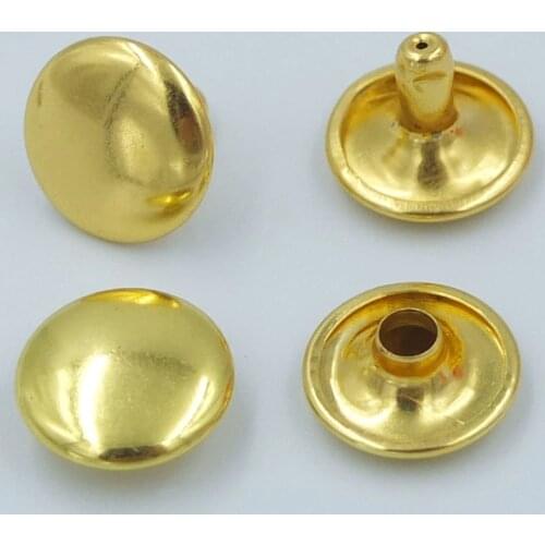 200PCS 8MM DIY Silver/Gold/Gun Metal/Bronze Plated Rivet Double Cap Rivet Fit For Belts Shoes Bags DIY Making Shipping Free