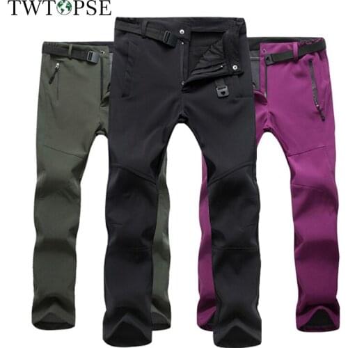TWTOPSE Winter Men Women Hiking Pants Water Resistant Windproof Sports Warm Fleece Trousers Hiking Camping Cycling Skiing Pants