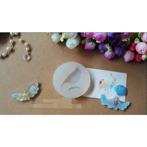 1Pcs bird Liquid silicone mold DIY resin jewelry pendant necklace pendant lanugo mold resin molds for jewelry