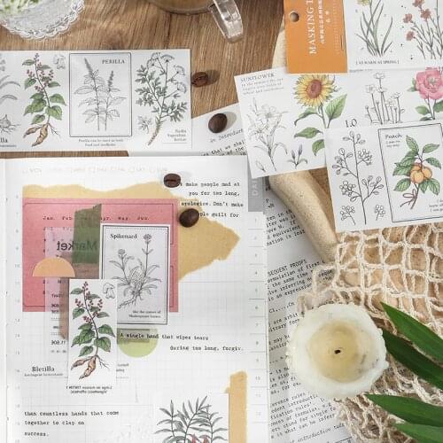 12pcs/LOT the poetry of the mountain series Creative decoration DIY masking washi paper separate loading tape stickers