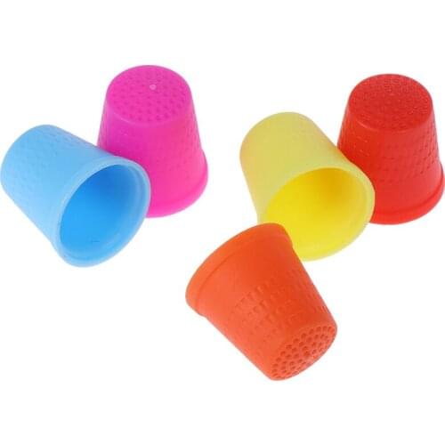5Pcs Rubber Craft Quilter Needlework Sewing Thimble Protector Counting Finger Tip Cone