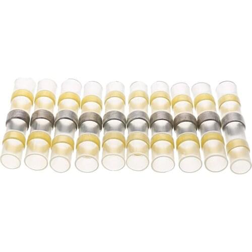 50/20PCS 8 Size Seal Heat Shrink Sodering Selvee Wrie Connectors Waterproof Insulated Electrical Butt Terminals Assortment AWG