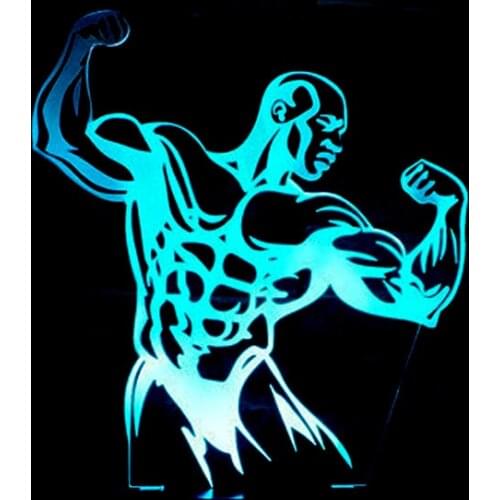 Aerobics Sports Figure Custom 3d Nightlight 7 Colorful Touch Remote 3d Gift Lamp Luminaria De Mesa Led Night Light