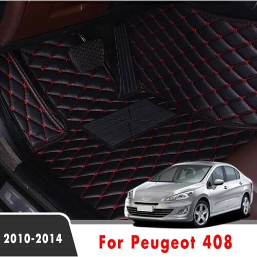 For Peugeot 408 2014 2013 2012 2011 2010 Car Floor Mats Interior Styling Custom Waterproof Covers Auto Carpets Decoration Parts