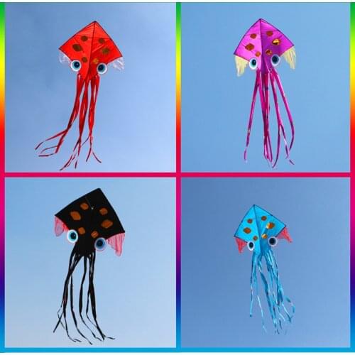 Free shipping high quality large octopus kites flying fish kites reel winder outdoor toys wei kite fun factory cometas 3d muchy