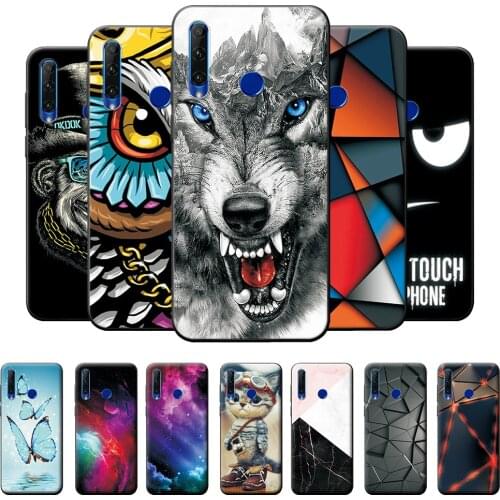 Honor 20i Case For Huawei Honor 20i Silicone Cases For Huawei Honor 20i Cover 6.21 Inches Honor20i Cool Wolf Back Cover Bumper