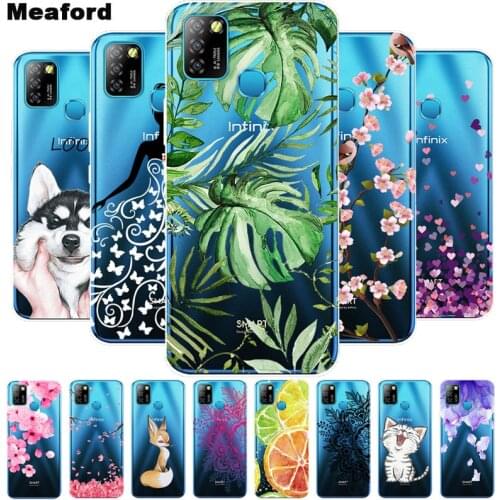 For Coque Infinix Hot 10 Lite Case Transparent Soft TPU silicon Phone Cover For Infinix Hot 10 Lite Case Smart 5 global Funda