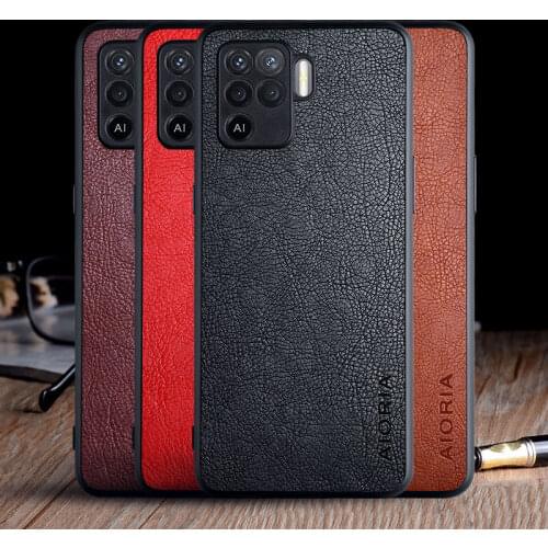 Case for OPPO F19 Pro 4G funda luxury Vintage Leather skin capa with tpu hard cover for oppo f19 pro 4g case coque