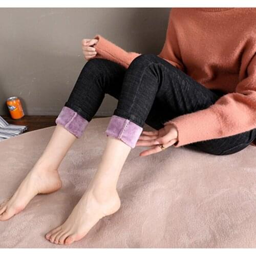 Jeans Winter Woman Pants Jean Women High Waist Pantalones Vaqueros Mujer Streetwear Femme Plus Velet Denim Pencil Trousers