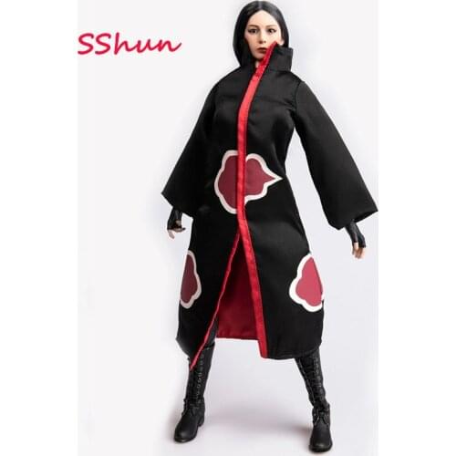 TYM042 1/6 Scale Soldier clothes Female and Male doll clothes Akatsuki members windbreaker For 12 '' Action Figure Body DIY
