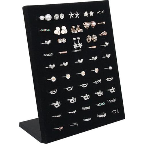 Hot Sale High-end L Shape Finger Ring Jewelry Display Stand Shelf Showcase Finger Ring Holder Rack Stock 23*20*10cm
