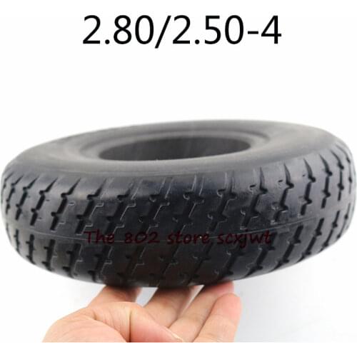 Good quality 2.80/2.50-4 solid tyre Electric Scooter Trolley Trailer tubeless tire280/250-4 Wheelchair Solid Tire