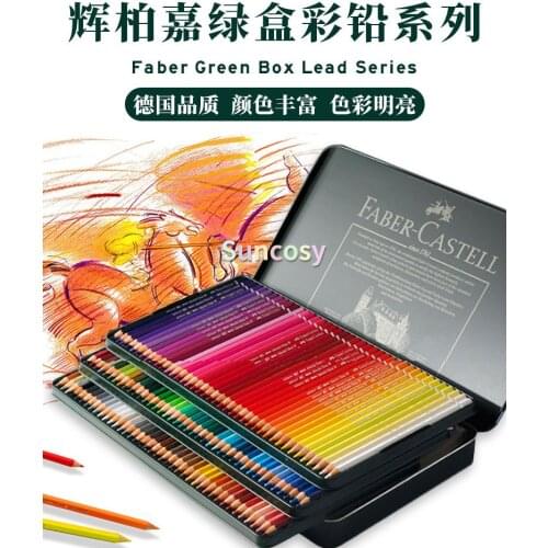 Faber-Castell Green Iron Box Polychromos Albrecht Durer Artists' Pencil 12/24/36/60/120 Colors Professional Art Supplies