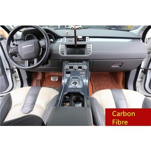 Carbon Fibre Gear Doors Handle Mouldings Loundspeaker Steering Wheel Decorated Frame For Land Rover Range 2015 16 17 18 CAA173A