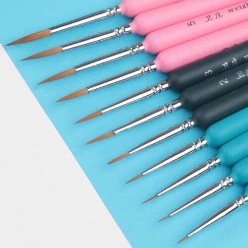 Numbers Brushes 3Colors Artistic Tools Accessories Painting Supplies Sketch Pen Multipurpose Wooden Oil Painting Pens 3Pcs/Set