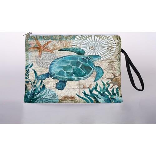 Classic ocean pattern cosmetic bag ladies mini cosmetic bag storage bag travel storage bag handbag