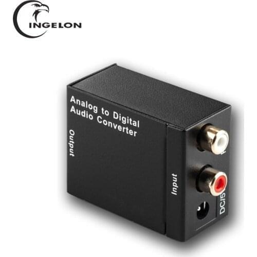 3.5mm Jack to 2RCA Toslink Coaxial Digital Fiber To Analog Audio L R Converter SPDIF Digital Audio Decoding Decoder Amplifier HD