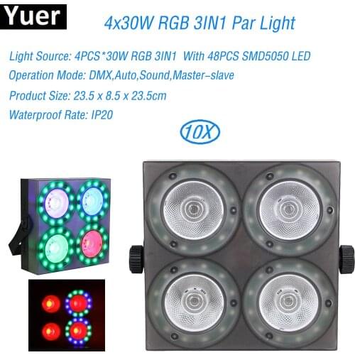 Led Par Stage Light RGB 4x30W Disco Party Lights Laser DMX Dj Effect Controller Dj Equipment Projector Luces Discoteca Equipment