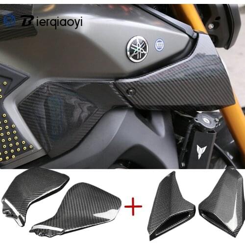 Motorcycle MT-09/MT 09/FZ09/FZ 09 Carbon Fiber Gas Side Tank Fairing Air Intake Cover For Yamaha MT09 FZ09 2013-2016 2017 -2019