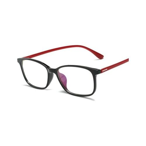 Soft Elastic Square TR90 Computer Screen Anti Blue Light Filter Glasses Frame Women Men