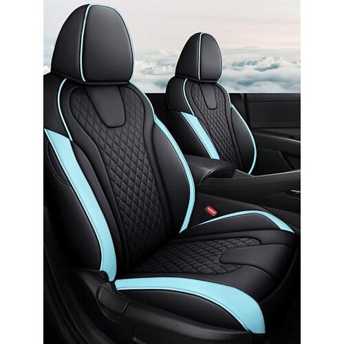 5-Seat Custom Leather Car Seat Covers Set For Hyundai Elantra Hybrid 2021 Auto Interior Cushion Protective Accessories
