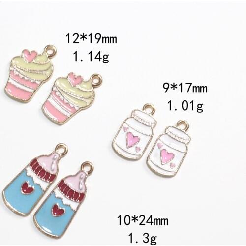 Novelty earrings Korean earrings weird jewelry cone cake cup milk bottle alloy jewelry accessories earring pendant wholesale