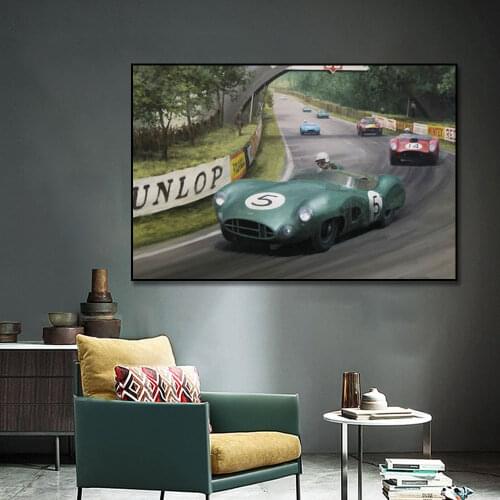 24 Hours Of Le Mans Poster Print Art On Canvas Painting Wall Art Picture For Living Noom Home Decoration Frameless