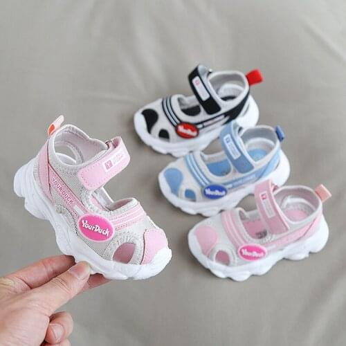 Children Sandals Fashion Lovely Solid Sports Summer Beach Girls Boys Shoes High Quality Breathable Mesh Kids Sneakers Toddlers